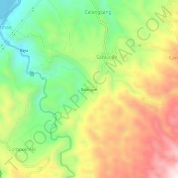Sulsugan topographic map, elevation, terrain