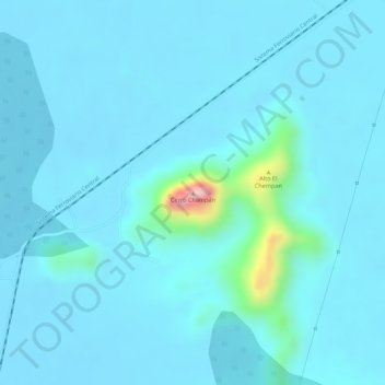 Cerro Champán topographic map, elevation, terrain