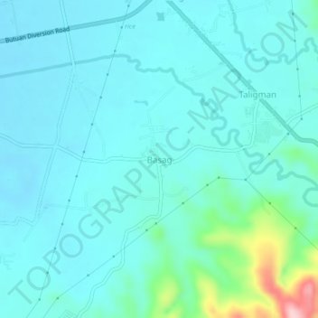 Basag topographic map, elevation, terrain