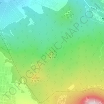 Кабанка topographic map, elevation, terrain