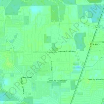 Palmetto topographic map, elevation, terrain
