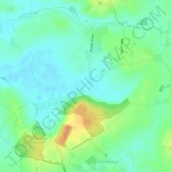 Stock Green topographic map, elevation, terrain