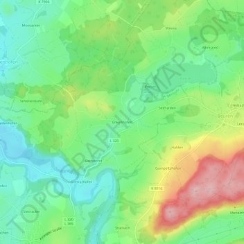 Enkenhofen topographic map, elevation, terrain