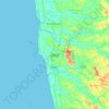 Udupi topographic map, elevation, terrain