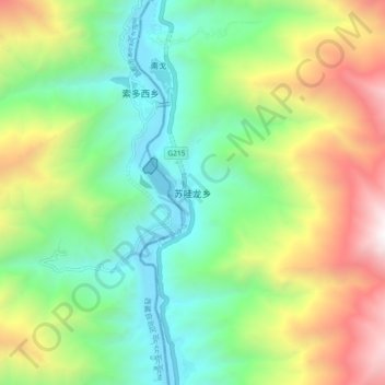 苏哇龙乡 topographic map, elevation, terrain