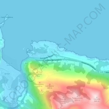 Islares topographic map, elevation, terrain