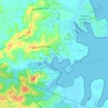 Lok Tuan topographic map, elevation, terrain