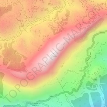 Hill Top View Point topographic map, elevation, terrain