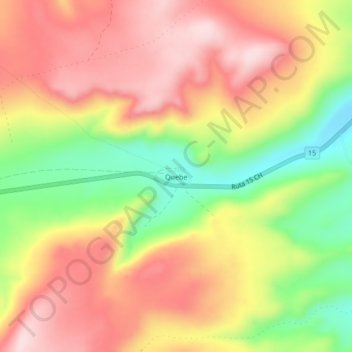 Quebe topographic map, elevation, terrain