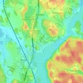 Rotsunda Gård topographic map, elevation, terrain