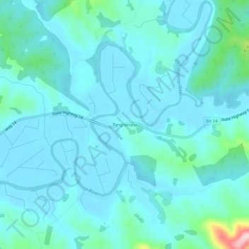 Tangiteroria topographic map, elevation, terrain