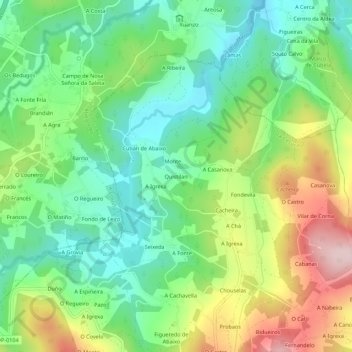 Quistilan topographic map, elevation, terrain