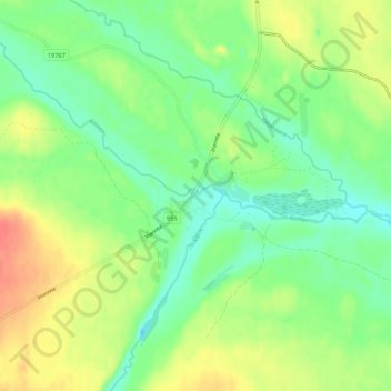 Pokka topographic map, elevation, terrain