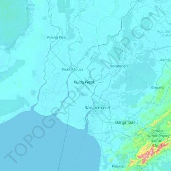 Anjir Pasar topographic map, elevation, terrain