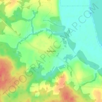 Белово topographic map, elevation, terrain