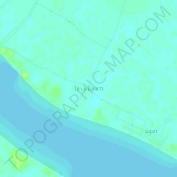 Teluk Dalam topographic map, elevation, terrain