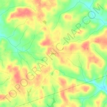 Glenn topographic map, elevation, terrain