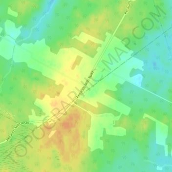 Renauds Mills topographic map, elevation, terrain