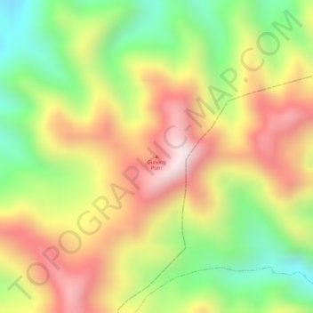 Gunung Putri topographic map, elevation, terrain
