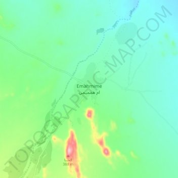 Emahmime topographic map, elevation, terrain