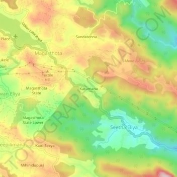 Katumana topographic map, elevation, terrain