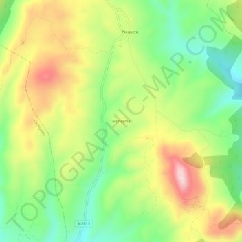 Monesma topographic map, elevation, terrain