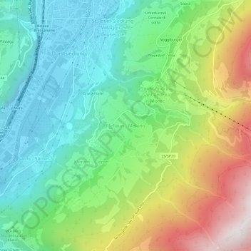 Mellaun - Meluno topographic map, elevation, terrain