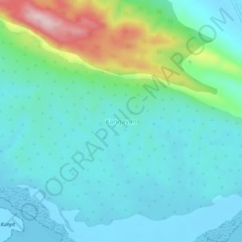 Kangayan topographic map, elevation, terrain