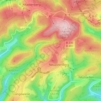 Lenneplätze topographic map, elevation, terrain