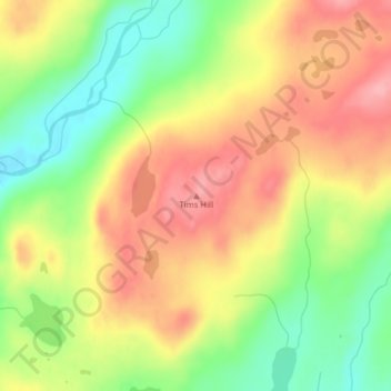 Tims Hill topographic map, elevation, terrain
