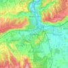 Dorking topographic map, elevation, terrain