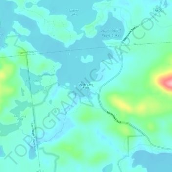 Upper Saint Regis topographic map, elevation, terrain