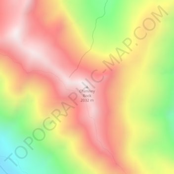 Chimney Rock topographic map, elevation, terrain