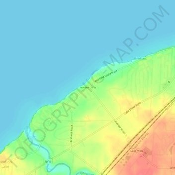 Walden Cliffs topographic map, elevation, terrain