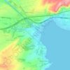 Ισθμία topographic map, elevation, terrain