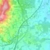 Beare Green topographic map, elevation, terrain