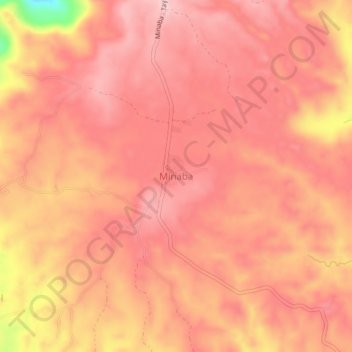 Minaba topographic map, elevation, terrain