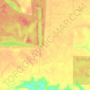 Coalfields topographic map, elevation, terrain