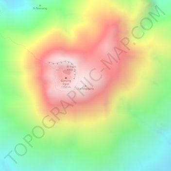 Ilin Mapitara topographic map, elevation, terrain