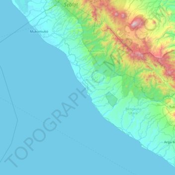 Ipuh topographic map, elevation, terrain