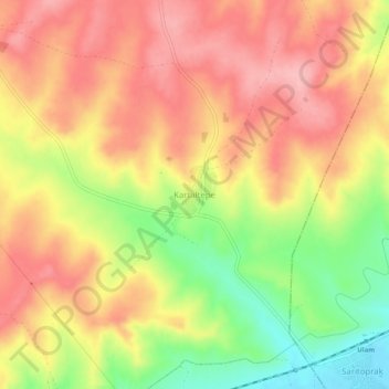 Kartaltepe topographic map, elevation, terrain