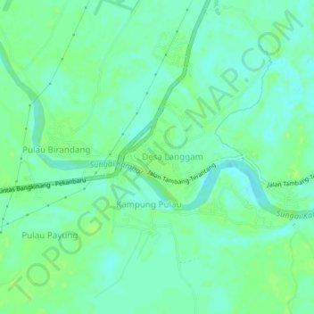 desa Pulau topographic map, elevation, terrain