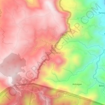 Mount Data topographic map, elevation, terrain