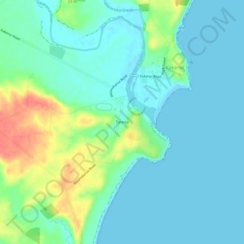 Taranui topographic map, elevation, terrain