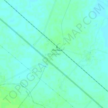 Khurhand topographic map, elevation, terrain