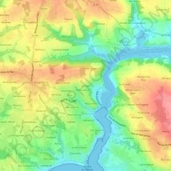 La Haye topographic map, elevation, terrain