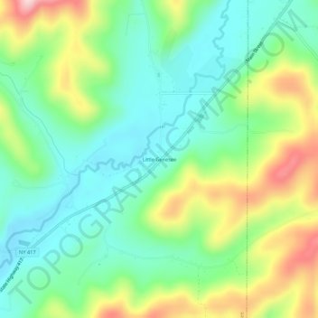 Little Genesee topographic map, elevation, terrain