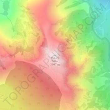 Mount Tallac topographic map, elevation, terrain