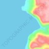 Olanen Bay topographic map, elevation, terrain