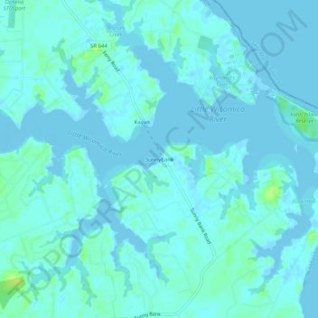 Sunnybank topographic map, elevation, terrain